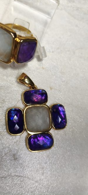 Conjunto Água Marinha e Ametista.