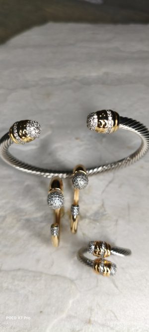 Conjunto Ródio Branco