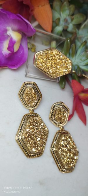 Conjunto luxo Drusa Ouro