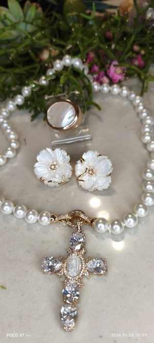 Conjunto Pérola Shell e Madrepérola