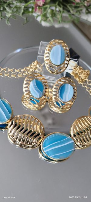 Conjunto Agata Azul Listrada