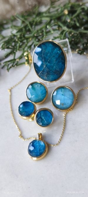 Conjunto Apatita Água Marinha