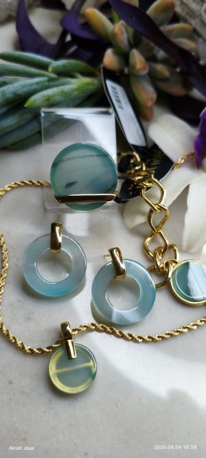 Conjunto Agata Azul Listrada.