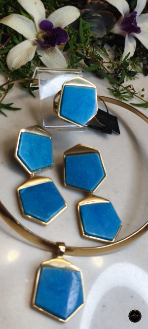 Conjunto Quartzo Azul /Obsidiana Negra