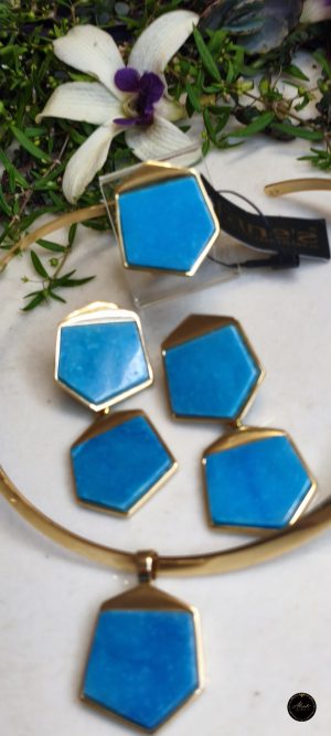 Conjunto Quartzo Azul /Obsidiana Negra