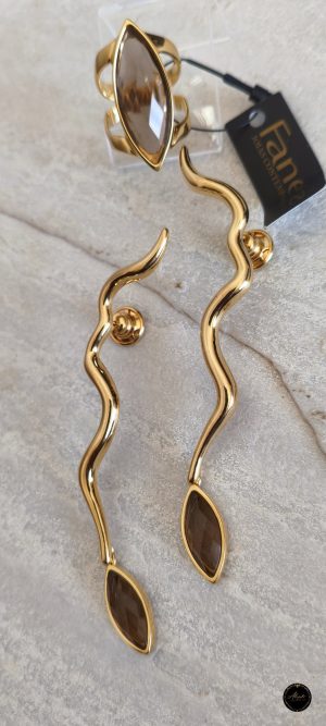 Conjunto Cristal Fumê.