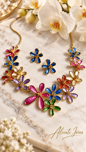 Conjunto Jardim Multicolorido 🌸✨